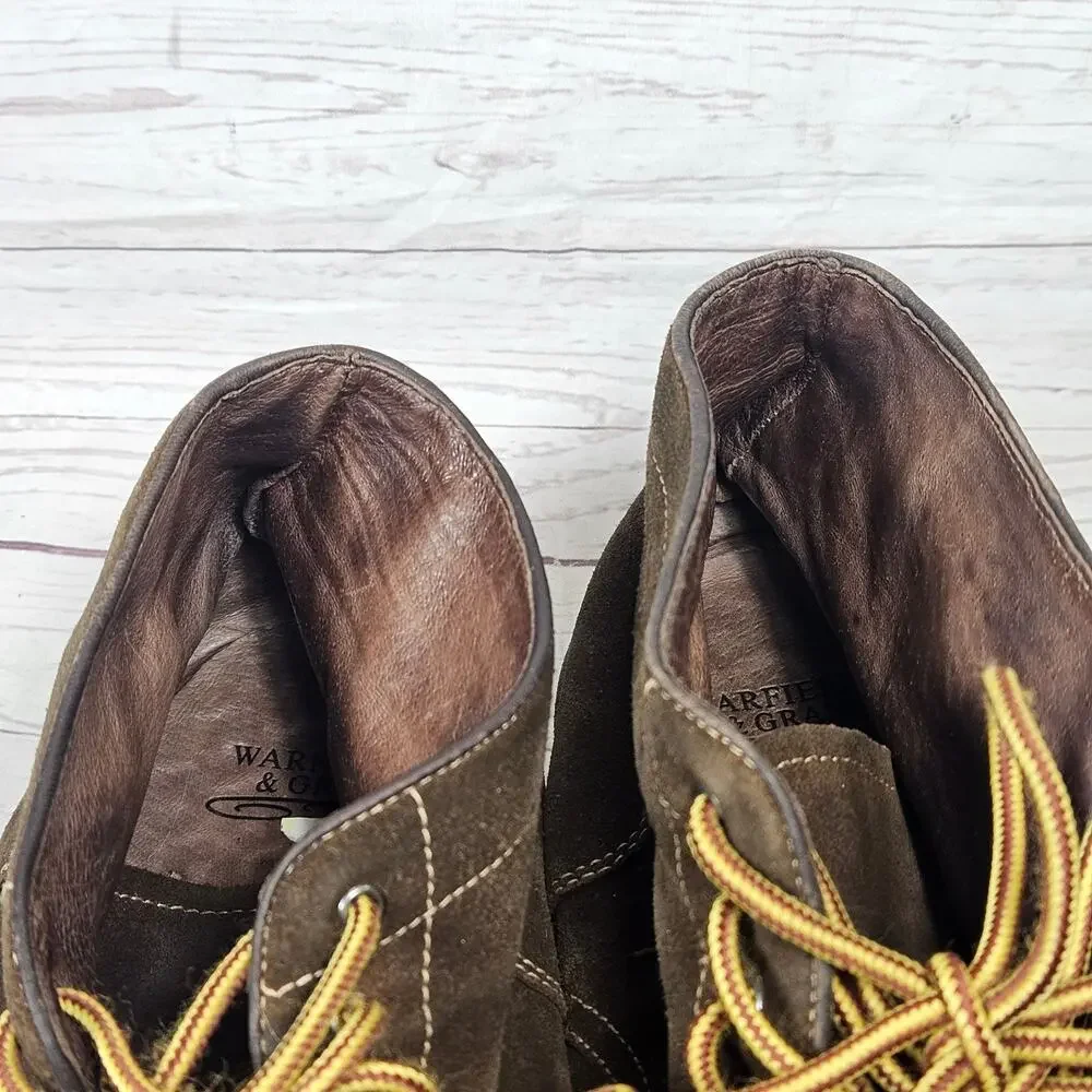 WARFIELD & GRAND Men's Brown Suede Leather Chukka Boots US 12